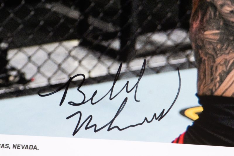 Belal Muhammad Signed Print 600x400mm UFC FN 3