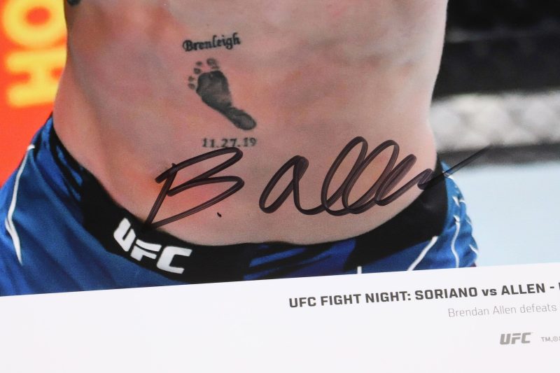 Brendan Allen Signed Print 600x400mm UFC FN 3