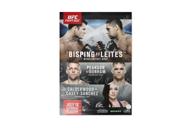 UFCFN72BispingvsLeitesSignedEventPoster 5