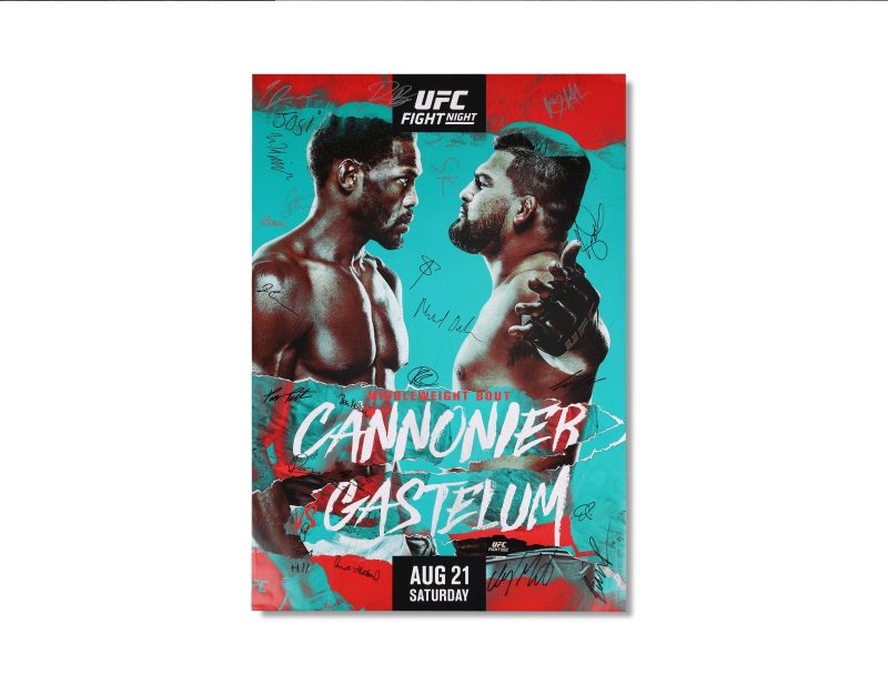 UFCFNCannoniervsGastelumSignedPoster 5