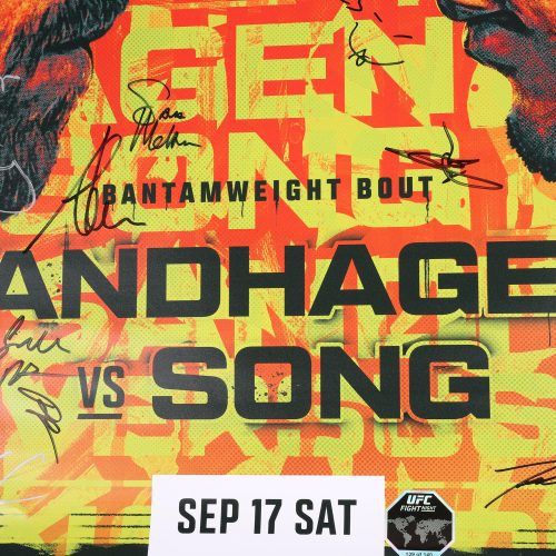 UFCFNSandhagenvsSongSignedEventPoster 4