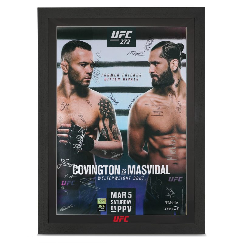 UFC 272 Covington vs Masvidal Signed Poster 1