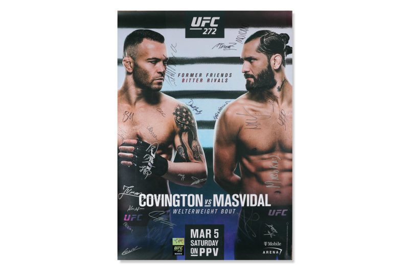 UFC 272 Covington vs Masvidal Signed Poster 5