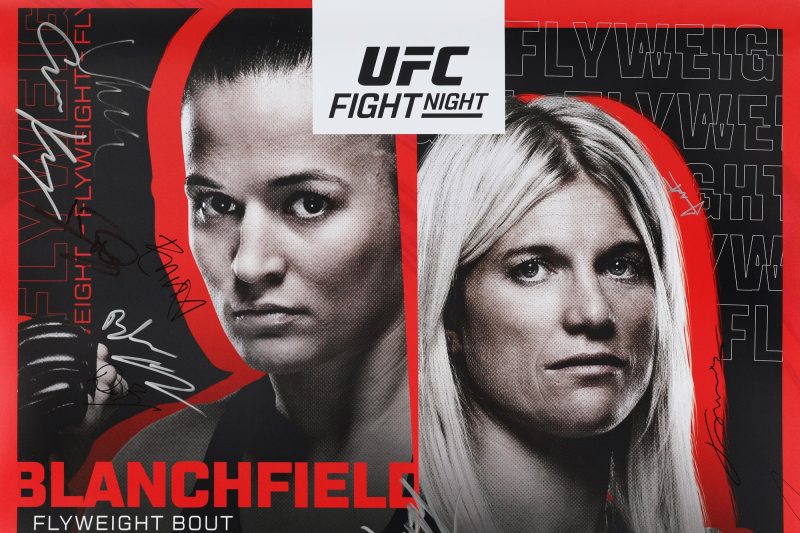 UFC Fight Night Blanchfield Vs Fiorot Signed Poster 4