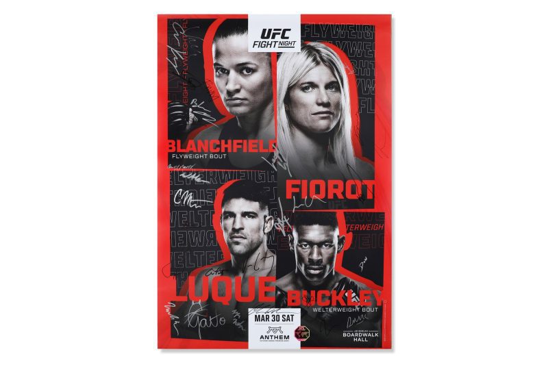 UFC Fight Night Blanchfield Vs Fiorot Signed Poster 5