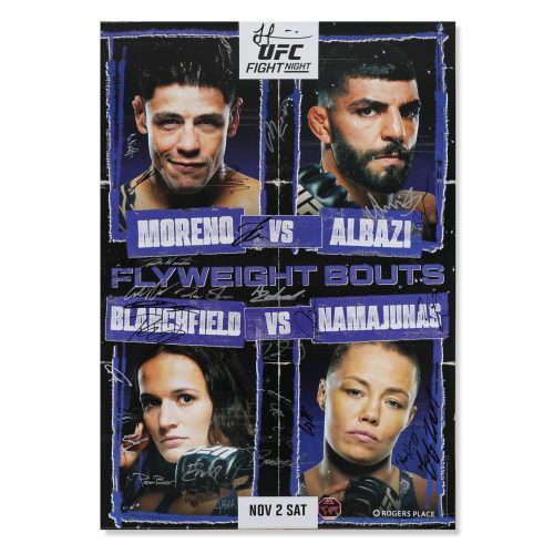 UFC Fight Night Moreno Vs Albazi Signed Poster 5