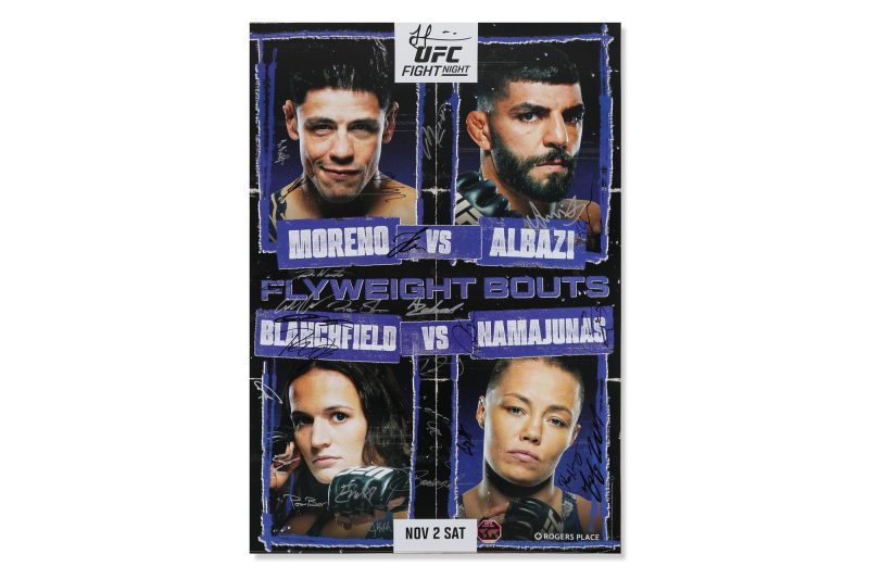 UFC Fight Night Moreno Vs Albazi Signed Poster 5