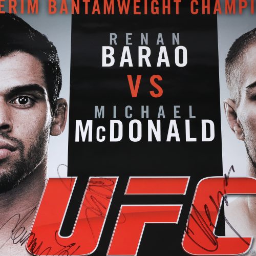 UFConFuelTVBaraovsMcDonaldSignedEventPoster 4