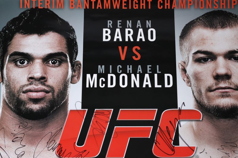 UFConFuelTVBaraovsMcDonaldSignedEventPoster 4